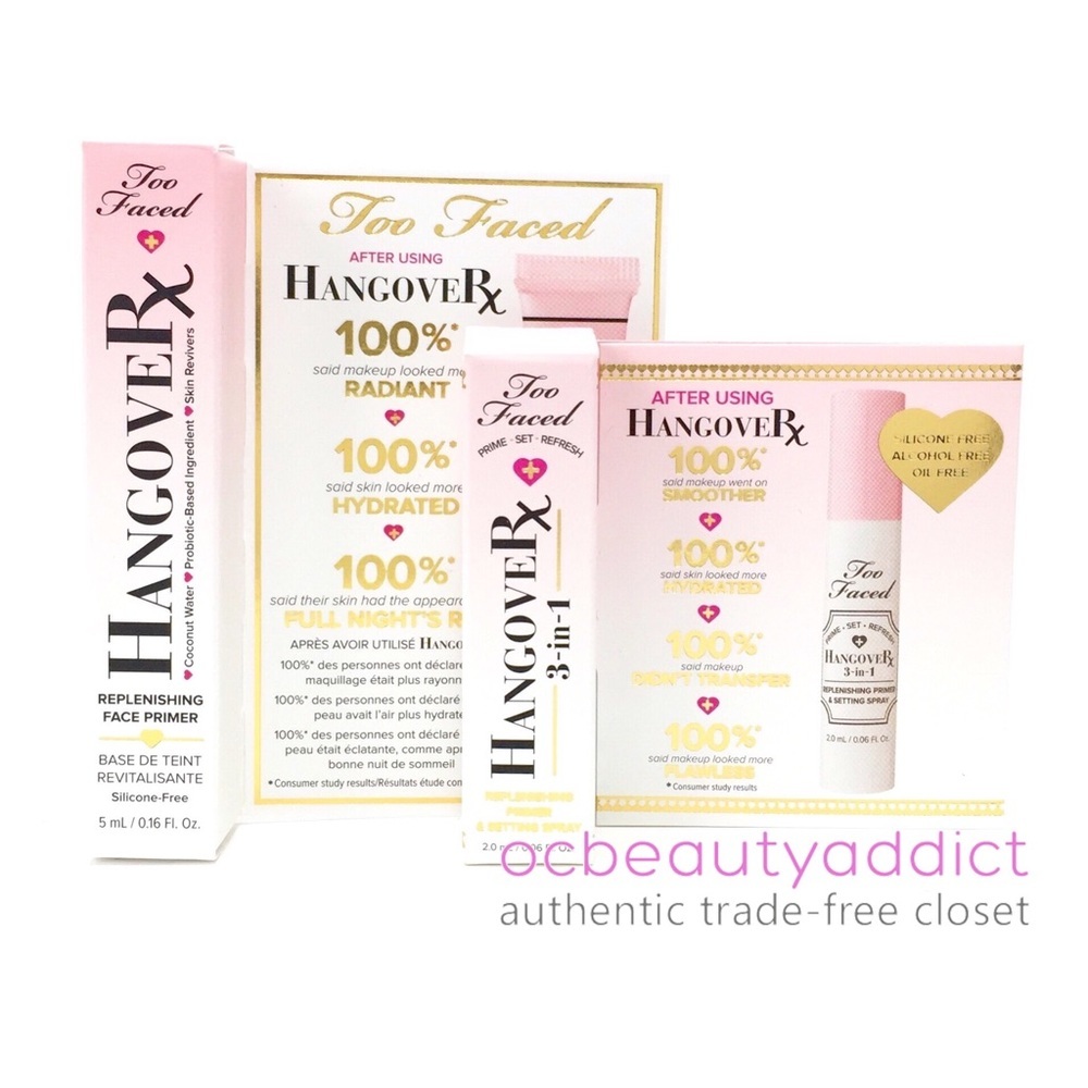 Too Faced Hangover Primer + Setting Spray Samples